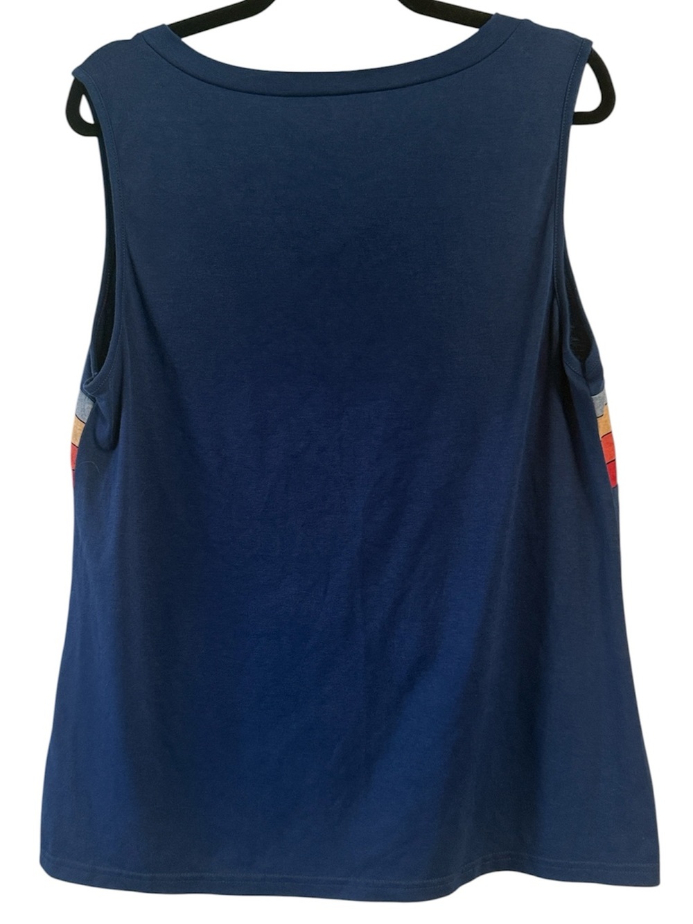 Unbranded Blue Tank Top with Rainbow Stripes - Picture 4 of 4